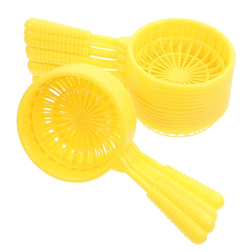 Yardwe 20 Stück Fischereispielzeugnetzwerk Wasserspielzeug Fischerei Versorgung Wasserspielzeugnetz für Kleinkinder Badezimmer-Pool-Netzspielzeug Fangnetz pp Yellow von Yardwe