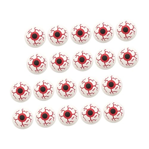 Yardwe 20 Stück Halloween Hüpfbälle mit Gruseligem Augapfel Design aus Sicherem Wiederverwendbar als Partydeko Mitgebsel Preise für Trick Treat bei Halloween Partys von Yardwe