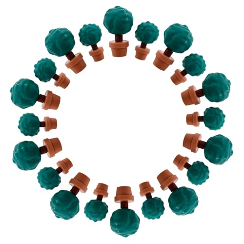 Yardwe 20 Stück Kleine Weiche Ornamente Pflanzen Mini-puppenhauszubehör Miniatur-Dinge Terrarium Miniaturmodellornamente Puppenhaus-miniaturen Weiches Gummi Green von Yardwe