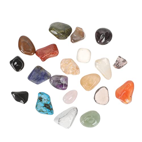Yardwe 20 Stück Kristallerzprobe Steine ​​zum Taumeln Felsen Klein Mineralien Poliert Edelsteine Farbe Sortiert Gestürzt Rock-Sammlung Für Kristall-kit Kristallstein Edelsteinchips von Yardwe