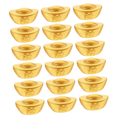 Yardwe 20 Stück Mini-Barren für den einzug glucksbringer Miniaturmöbel Handlich mikrolandschaft realistisch Szene Barren-Desktop-Ornamente handwerkliche Dekoration Harz Golden von Yardwe