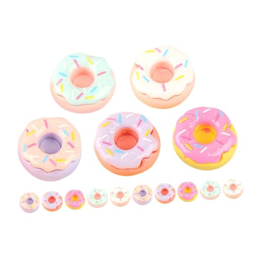 Yardwe 20 Stück Mini-Donuts Miniatur-puppenhaus Nachtisch Krapfen Winzig Miniaturen Donut-Modelle Gefälschte Küchenspielzeuge Für Dekorative Gefälschte Nahrungsstütze Harz von Yardwe