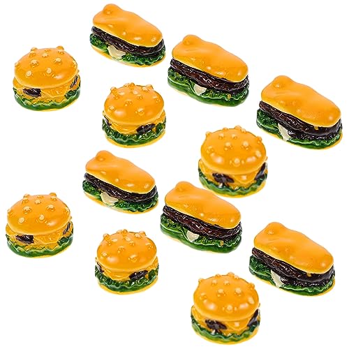 Yardwe 20 Stück Mini-Hamburger schmücken küchendekoration Miniature Food Entspannungsspielzeug Miniaturburger Nachahmung Essen kleines Hamburgermodell Puppenhaus-Essensdekoration Plastik von Yardwe