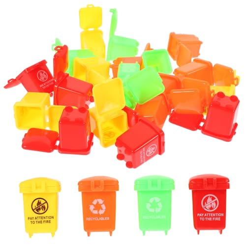 Yardwe 20 Stück Mini-Mülleimer als Modulbehälter - zum Sortieren von Mülltonnen schlank Sortiert Kind Recycling Mülleimer Mini -Mülldosen Plastik von Yardwe