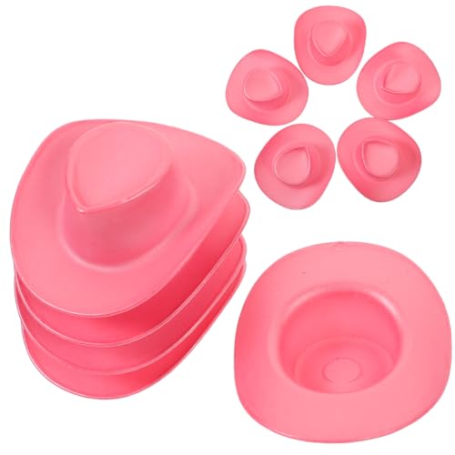 Yardwe 20 Stück Mini-cowboyhut Mini-westernkappen Cowboy-Hut Cowgirl Hüte Für Frauen Kleine Cowboyhüte Mini-Western-Cowboy Hut Frauen Westliche Partydekoration Puppe Rosa von Yardwe