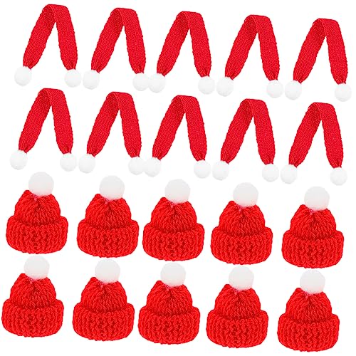 Yardwe 20 Stück Miniatur Weihnachtsmütze und Schal für Flaschen Dekoration DIY Puppenzubehör Weihnachtsdeko für Stimmungsvolle Festtage Yardwe 20 Stück Miniatur Weihnachtsmütze und Schal für Flaschen Dekoration DIY Puppenzubehör Weihnachtsdeko für Stimmungsvolle Festtage von Yardwe