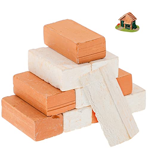 Yardwe 20 Stück Miniaturziegel aus Simulation Material für DIY Landschaftsbau für Sandtische Puppenhäuser und Garten Deko Vielseitig Einsetzbar und Leicht Transportierbar von Yardwe