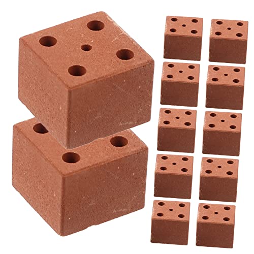 Yardwe 20 Stück Modell aus rotem Ziegelstein gefälschter Ziegelstein Sandtisch Ziegel Ziegelsteine ​​für winzige Ziegel miniatursteine ​​selber Machen Mini-Steine Ton Brennen von Yardwe