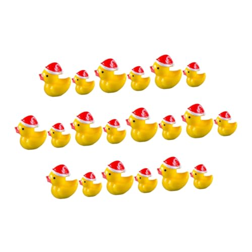 Yardwe 20 Stück Moos Bonsai Kleinfiguren Mini Figur Teichspielzeug Miniatur Dinge Winzige Tierfiguren Entenfigur Kleintierfiguren Mini Enten Modellfiguren Gelbes Harz von Yardwe