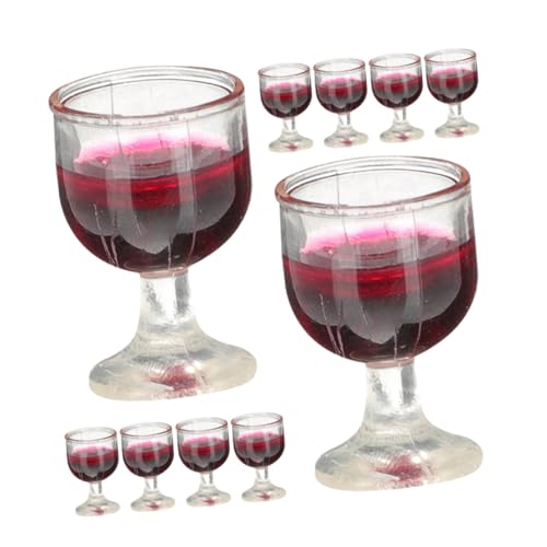 Yardwe 20 Stück Puppenhaus Mini Tassen Hochzeit Dekoration Party Miniatur Dekorieren Kelch Tassen Gastgeschenke Tags Winzige Puppenhaus Desserttasse Mini Weintasse Wiederverwendbar von Yardwe
