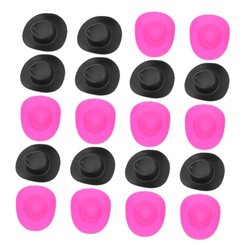 Yardwe 20 Stück Puppenhut Mini Kuh Party Flauschige Puppen Für Kleine Hüte Puppenzubehör Hut Kuchendekor Puppenhausbedarf Einkaufszentrum Hut Rosiger Kunststoff von Yardwe