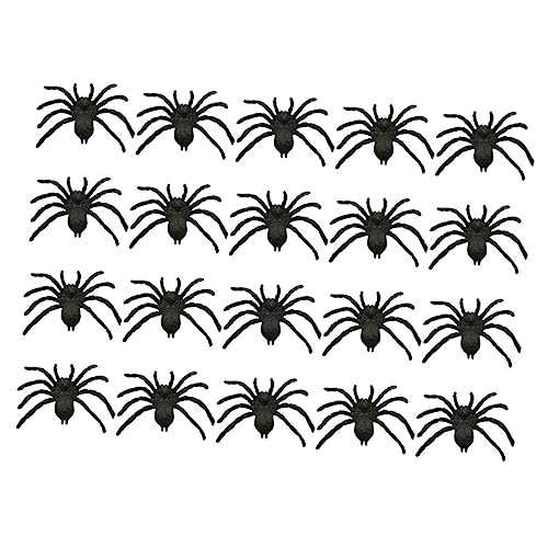 Yardwe 20 Stück Realistische Kunststoffspinnen Deko Gruselige Halloween Spinnen Modelle für Partys Streich Requisiten und Horrordekorationen von Yardwe