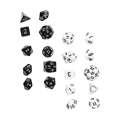 Yardwe 20 Stück Retro Vielseitige Mehrseitige für Brettspiele Partybedarf Rollenspiele Farben für Kreative Spielmomente für Erwachsene von Yardwe