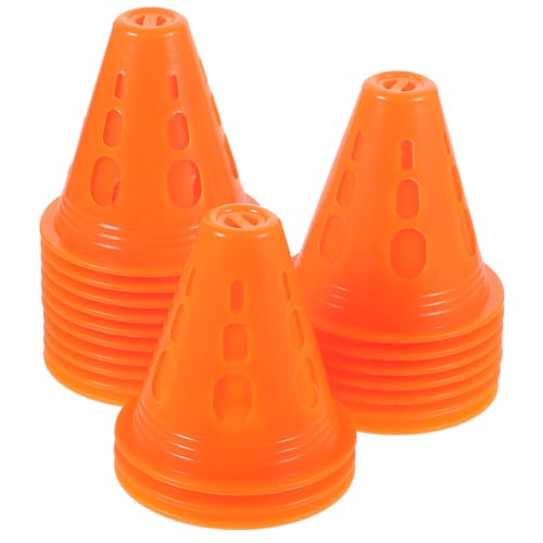 Yardwe 20 Stück Rollschuhstapel Zapfen Ausbildung Sport Sportkegel für Rollschuhe Trainingskegel für das Sporttraining für Fußball Rennkegel Plastik Orange von Yardwe