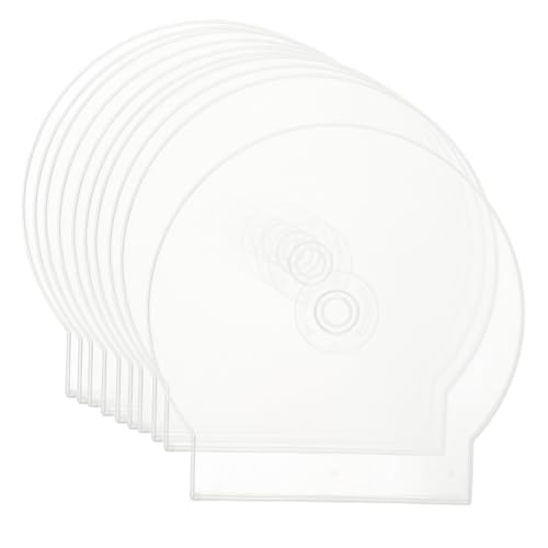 Yardwe 20 Stück Schutzhüllen Jewel Case Clam Shell Einzel Disc Halter Leere DVD Hüllen Durchsichtiger DVD Halter Disk Aufbewahrungshülle Clamshell Disc Hülle Runde Einzel Disc von Yardwe