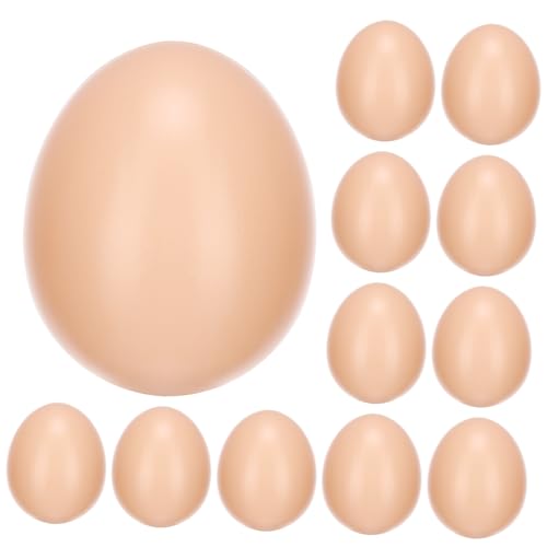 Yardwe 20 Stück Simulierte Plastikeispielzeug Fake Food Realistische Eier Kind Künstliche Eier Gefälschtes Ei Bunt Künstliches Hühnerei Eier Gefälscht Eier Eier Künstlich Khaki von Yardwe