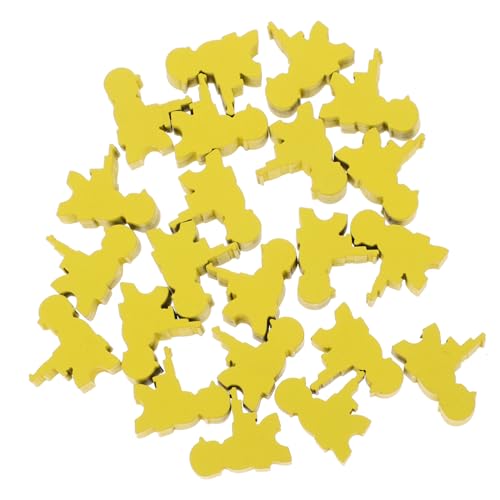 Yardwe 20 Stück Spielsteine ​​Brettspiel Schachfiguren Schachbrett Holz Schachspiel Bauern Schachbrett Schach Schachbrettzubehör Spielzubehör Tabletop Spielkomponente Spielmarken Gelb von Yardwe