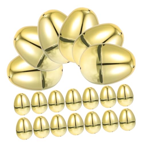 Yardwe 20 Stück Teiliges Befüllbare Plastik Ostereier Goldene Realistische Deko Eier Wiederverwendbar Vielseitig als Süßigkeitenboxen und Geschenkverpackung für Osterparty und Basteln Yardwe 20 Stück Teiliges Befüllbare Plastik Ostereier Goldene Realistische Deko Eier Wiederverwendbar Vielseitig als Süßigkeitenboxen und Geschenkverpackung für Osterparty und Basteln von Yardwe