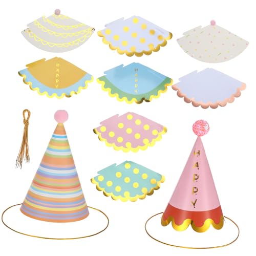 Yardwe 20 Stück Teiliges Set Bunte Partyhüte Papierkegel Hüte für Geburtstagsfeiern Festivals und Shower Feiern als Partygeschenke für Erwachsene von Yardwe