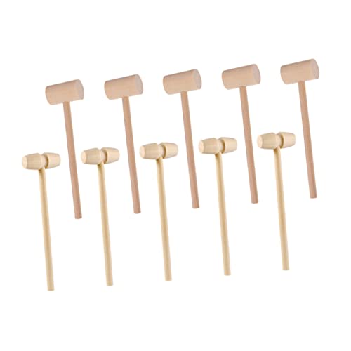 Yardwe 20 Stück Teiliges Set Holzhammer Kinderfreundliche Holzschlägel mit Glatter Oberfläche für Hand Augen Koordination und Kreative Spiele Bastelarbeiten und Partyspiel Requisiten von Yardwe