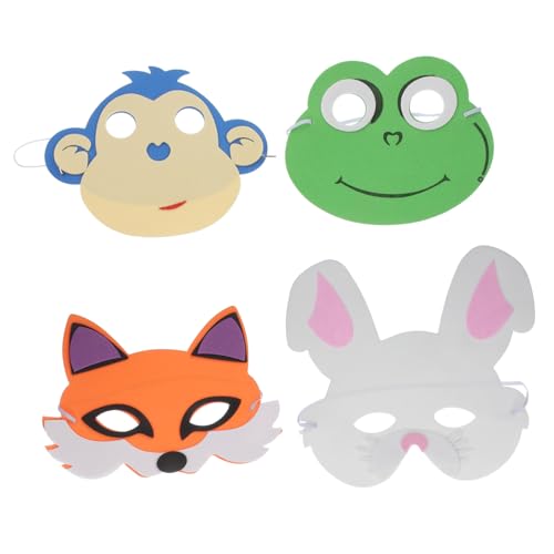 Yardwe 20 Stück Teiliges Tiermasken aus Hautfreundlichem Eva Halbe Gesichtsmasken mit Elastischem Band Bunte Frosch Fuchs Hase und Affe Designs Atmungsaktiv und Bequem für Halloween Party Yardwe 20 Stück Teiliges Tiermasken aus Hautfreundlichem Eva Halbe Gesichtsmasken mit Elastischem Band Bunte Frosch Fuchs Hase und Affe Designs Atmungsaktiv und Bequem für Halloween Party von Yardwe