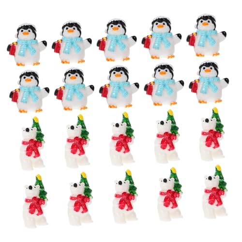 Yardwe 20 Stück Teiliges Weihnachtsdeko aus Resin mit Miniaturfiguren Weihnachtsbären und Weihnachts Pinguinen Wetterfeste Detailreiche Weihnachtsfiguren für Tisch Bonsai und Schneekugel Yardwe 20 Stück Teiliges Weihnachtsdeko aus Resin mit Miniaturfiguren Weihnachtsbären und Weihnachts Pinguinen Wetterfeste Detailreiche Weihnachtsfiguren für Tisch Bonsai und Schneekugel von Yardwe