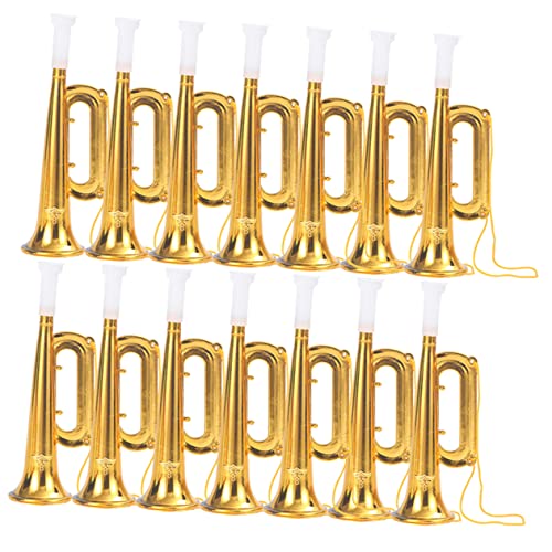 Yardwe 20 Stück Trompeten Musikspielzeug Musikinstrumente Für Kleinkinder Kleine Trompete Simulations Trompete Für Musik Party Trompeten Kunststoff Golden von Yardwe