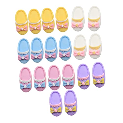 Yardwe 20 Stück Zubehör Für Mikrolandschaften Mini-Slipper Selber Machen Mini-hausmodelle Mini-schmuckmodell Mini-Slipper-Modell Mini-hausdekoration Cartoon Pantoffel Miniatur Harz von Yardwe
