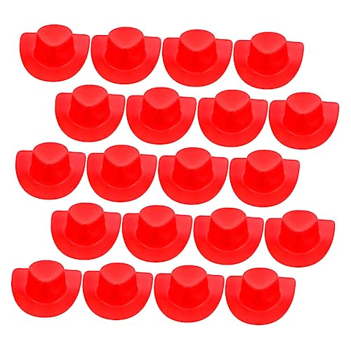 Yardwe 20 Stück kleine hüte für Party Mini-Hüte Western winzig Erwachsene Mini-Cowboyhut für puppenkleidung Puppenhut Puppenhüte Miniaturhüte für Partys dekorative Miniaturhüte Plastik von Yardwe