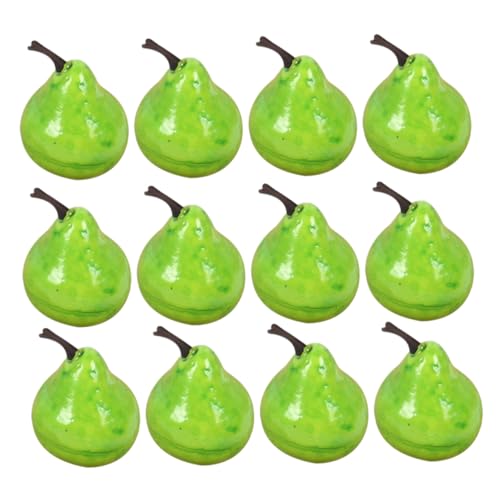 Yardwe 20 Stück künstliche Früchte Obst Dekorationen Birnenverzierung Fotoversorgung Desktop-Birnendekor Fotografie-Requisiten Simulationsfruchtmodell Lehrmittel Obstmodell Schaum Green von Yardwe