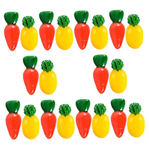 Yardwe 20 Stück künstliche Karotte Puppenhaus Früchte Miniatur Puppenhausfrüchte Karotten Fälschung Dekoration für Puppenhaus Modell Gemüse künstliche Mini-Obst falsches Obstdekor Harz von Yardwe