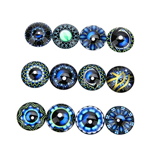 Yardwe 20 Stücke DIY Schmuck Material Patches Edelsteine Glas Aufkleber Runde Glas Cabochon Blau Yardwe 20 Stücke DIY Schmuck Material Patches Edelsteine Glas Aufkleber Runde Glas Cabochon Blau von Yardwe