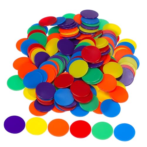Yardwe 200 Stück Mathematik-zählchips, Kunststoffscheiben, Kunststoff-zählchips, Mathematik-zähler-Chips, Kinder-Mathe-zähler, Spiele-zubehör, Mathematik-lernzubehör von Yardwe