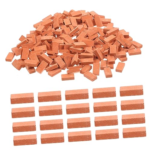 Yardwe 200 Stück Miniaturisierte Ziegelsteine Spielzeugbausteine für Kreative für Sandtischprojekte Modellbau und Spielhäuser Leicht und Tragbar von Yardwe