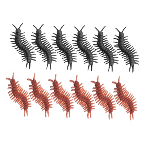 Yardwe 200 Stück Realistische Vielfüßler Spielzeuge Naturgetreue Simulation Insektenmodelle Leichte Tragbare Centipede Figuren für Partys Halloween und Interaktive Bildung von Yardwe