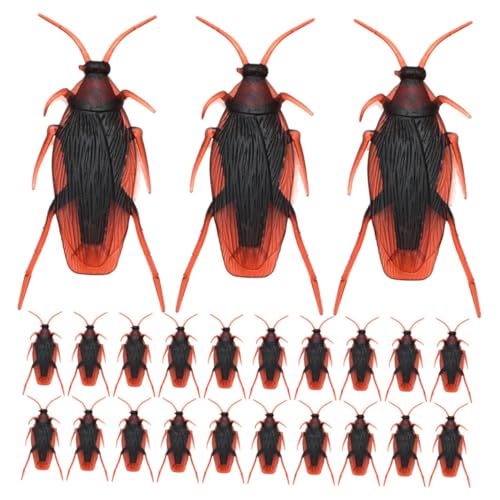 Yardwe 200 Stück Simulation Kakerlake Fallen Halloween -Dekorationen Tausendfüßler- Gefälschtes Gruseliges Pfote Sensorischer Mülleimer Halloween-riesenspinne PVC Brown von Yardwe
