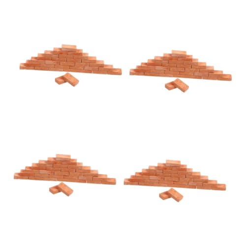 Yardwe 200 Stück Teiliges Miniatur Ziegelstein Rechteckige Form Realistische Bausteine für DIY Modellbau Geeignet für Sandtisch Architektur Miniaturlandschaften und Puppenhaus Dekoration von Yardwe