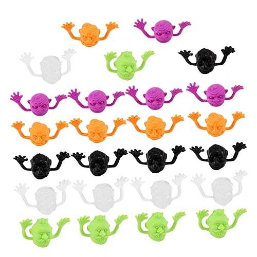 Yardwe 20Stücke Halloween Fingerkappen Geisterkopf Gemischte Farben Kreative Fingerpuppen Für Halloween Dekoration Und Kindergeburtstag Sicher Und Wiederverwendbar von Yardwe