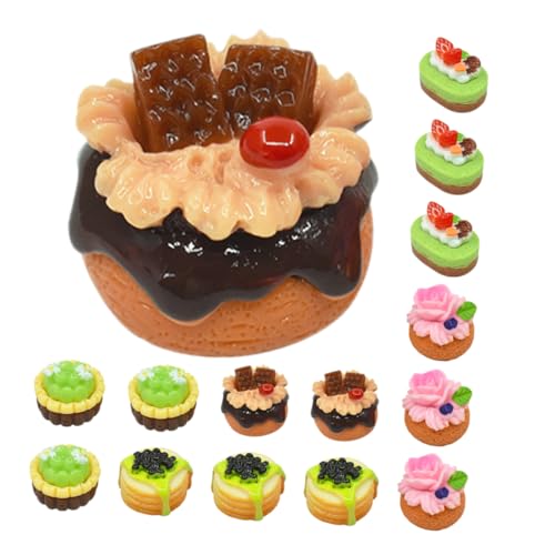 Yardwe 20 Stücke Miniatur Kuchen Satz Puppenhaus Zubehör Simulierter Kleiner Dessert Realistisches Lebensmittel Modell für Kleiner Küchen Deko Yardwe 20 Stücke Miniatur Kuchen Satz Puppenhaus Zubehör Simulierter Kleiner Dessert Realistisches Lebensmittel Modell für Kleiner Küchen Deko von Yardwe