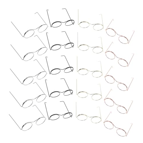 Yardwe 20Stücke Puppenbrillen Metallrahmen Brillen für Puppenhaus Dekoration DIY Bastelzubehör Roségold für Sammler und Puppenliebhaber Yardwe 20Stücke Puppenbrillen Metallrahmen Brillen für Puppenhaus Dekoration DIY Bastelzubehör Roségold für Sammler und Puppenliebhaber von Yardwe