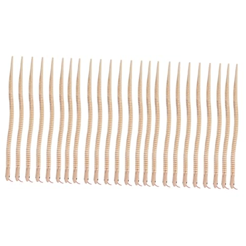 Yardwe 24 Stck. Teiliges Holz Schlangen Realistische Tiernachbildung Glatte Oberfläche Umweltfreundlich Sicher für Mädchen Trick Requisite Holzmodell von Yardwe