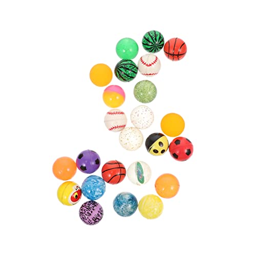 Yardwe 24 Stück Bunte Hüpfbälle für Lustige Sprungbälle für Geburtstagsfeiern und Freizeitaktivitäten Zufällige Designs von Yardwe