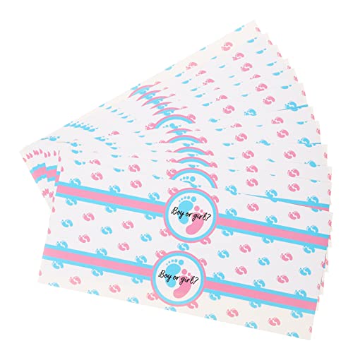 Yardwe 24 Stück Geschlecht Enthüllen Aufkleber Dekorationen Für Die Babyparty Flaschenetiketten Für Partys Gender Party Supplies Wasserflaschenetiketten Für Babypartys Weiß Plastik von Yardwe
