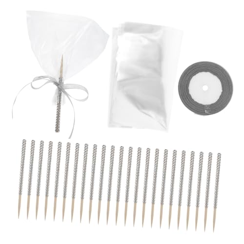 Yardwe 24 Stück Glitzernde Schokoapfelriegel Cake Pop Stäbchen Und Wrapper Set Riesige Zuckerstangen Dekorationen Glitzernde Cake Pop Stäbchen Cake Pop Stäbchen Gold Schokoapfel von Yardwe