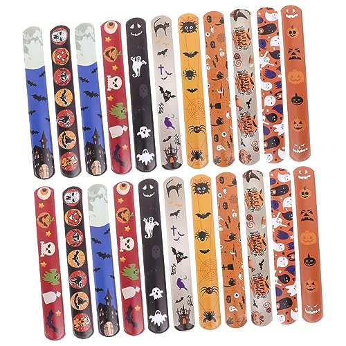 Yardwe 24 Stück Halloween Slap Armbänder Lustige Party für Sichere und Praktische PVC Handgelenk Bänder für Halloween Feiern Yardwe 24 Stück Halloween Slap Armbänder Lustige Party für Sichere und Praktische PVC Handgelenk Bänder für Halloween Feiern von Yardwe