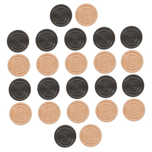 Yardwe 24 Stück Holz Dame Backgammon Sportschach Kleines Holzspiel Schachbrettspiel Zubehör Holz Dame Brettspiele Dame Massivholz Schachbretter Yardwe 24 Stück Holz Dame Backgammon Sportschach Kleines Holzspiel Schachbrettspiel Zubehör Holz Dame Brettspiele Dame Massivholz Schachbretter von Yardwe