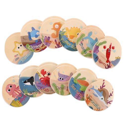 Yardwe 24 Stück Marine Animal Memory Chess passendes Memory-Spiel Kleinkind-Matching-Spiel Killerwal- Beluga-Wal- Meerestiere passende Spiele Holz Khaki Yardwe 24 Stück Marine Animal Memory Chess passendes Memory-Spiel Kleinkind-Matching-Spiel Killerwal- Beluga-Wal- Meerestiere passende Spiele Holz Khaki von Yardwe