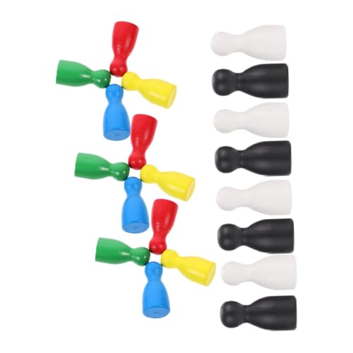 Yardwe 24 Stück Schachfiguren Aus Holz Tabletop-spielkomponente Schach Für Brettspiel Zubehör Für Brettspiele Holz Schach Spielzubehör Spielmarken Token Für Brettspiele Tischmarker von Yardwe
