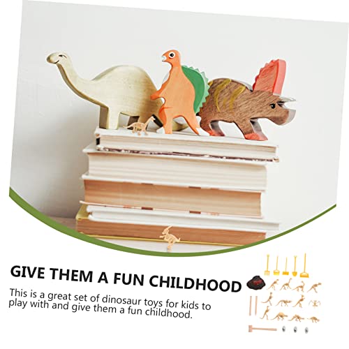 Yardwe 24 Stück Teiliges Dinosaurier Skelett Ausgrabungsset DIY Lernspielzeug Archäologie Modell für Jungen und Mädchen Kreativität und Hand Auge Koordination von Yardwe