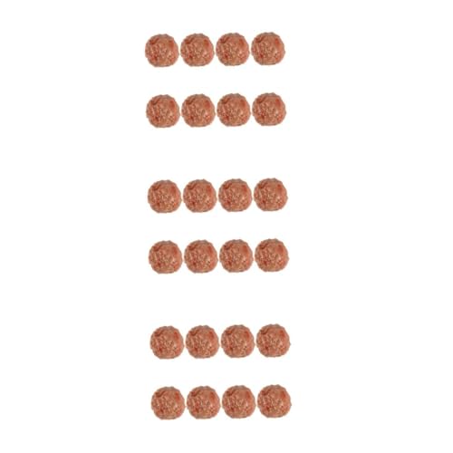 Yardwe 24 Stück Teiliges Künstliche Rindfleischbällchen Deko Realistische Simulation aus PVC für Küchenornament Fotorequisiten Restaurants Grillfans Leicht und Langlebig von Yardwe